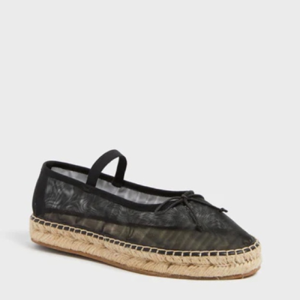 Loeffler Randall Kayla Mesh Mary Jane Platform Flats